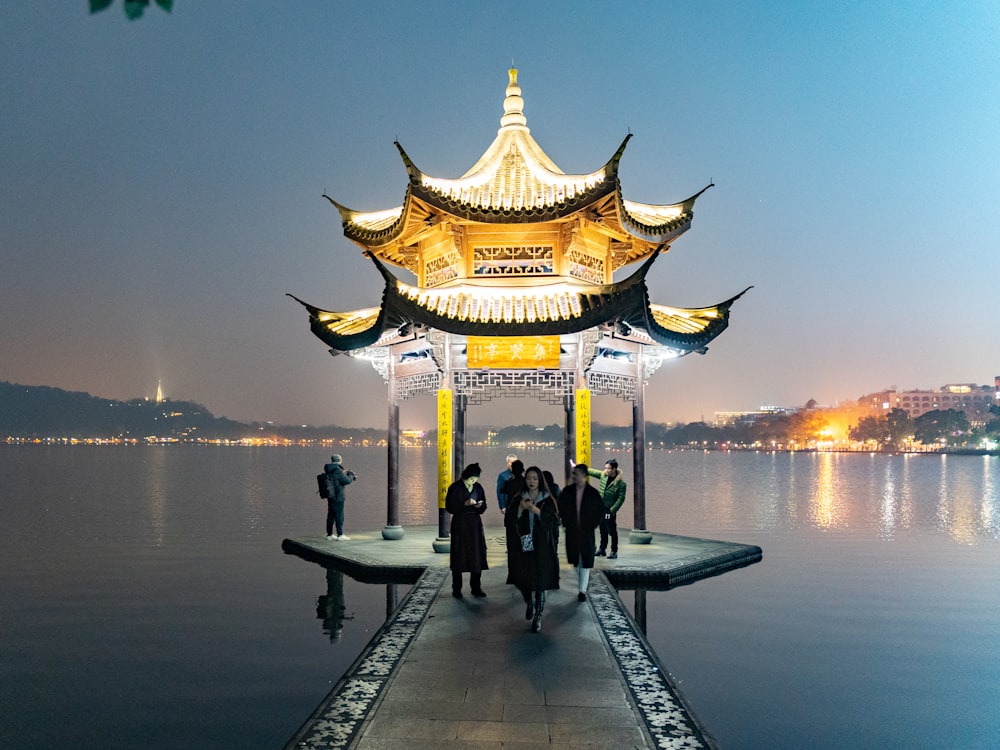 West Lake after dark